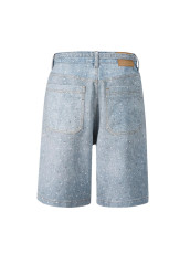 Loose Denim Hot Drill Fifth Pants(With Belt) OD-8739