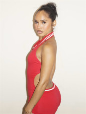 Sleeveless Solid Color Backless Romper YWXS-K25L67