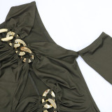 Sexy Hollow Out Split Maxi Dress CYA-901713