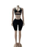 Sexy Slim Sequin Vest Shorts 2 Piece Set GFCF-1348
