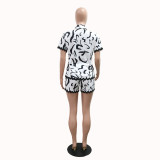Print Casual Short Sleeve Two Piece Short Set CYA-901762 