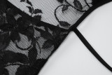 Backless Patchwork Lace Sling Maxi Dress GLAG-D5318604G
