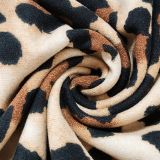 Leopard Print Wrap Chest Mini Dress GAXB-D099DS