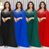 Hot Drill Fashion Long Sleeve Evening Dress BY-7305