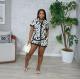 Print Casual Short Sleeve Two Piece Short Set CYA-901762