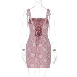 Print Sleeveless Bandage Dress GLAG-D5218616F