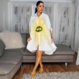 Fashion Print Lapel Shirt Dress CYA-901788