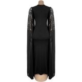 Hot Drill Fashion Long Sleeve Evening Dress BY-7305
