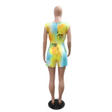 Sleeveless Print Tie Up Romper CYA-901705