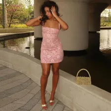 Print Sleeveless Bandage Dress GLAG-D5218616F