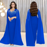 Hot Drill Fashion Long Sleeve Evening Dress BY-7305