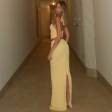 Solid Color Backless Two Piece Skirt Set GLAG-S5318679G