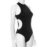 Sleeveless Hollow Out One Piece Swimsuit GDSF-Q25BS119