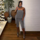 Solid Color Off Shoulder Skinny Jumpsuit GDSF-Q25JP135