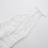 Backless Deep V Neck Ruffles Flare Jumpsuit GDSF-J25JP048