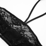 Sexy Tie Up Wrap Chest Vest Shorts Lace Suit GDSF-J25ST039