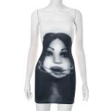 Sexy Print Tube Tops Bodycon Dress GDSF-Q25DS133