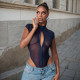 Sexy Sexy Metal Buckle Mesh Bodysuit GDSF-Y25BS123