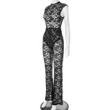 Lace Sleeveless Bodysuit Two Piece Pants Suit GDSF-D25ST129