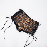 Leopard Sequin Bandage Skinny Shorts GDSF-D25PT126