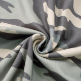 Tight Camouflage Cherry Print Short Sleeve T-Shirt GDSF-D25TP121