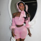 One Shoulder Tassel See Through Two Piece Set GDSF-Q25ST092