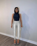 Solid Color Zipper Sport Pants QXLB-10135