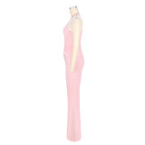 Sleeveless Soiid Color Yoga Sport Pants Suit ASL-6789