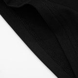 Color Block Hair Collar Wrap Skinny Romper GDSF-D25RP067