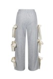 Fashion Tie Bow Solid Color Pants OD-8743