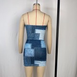 Sexy Print Off Shoulder Tube Tops Dress GPBY-DR957