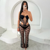 Lace Sling Tie Up Sling Jumpsuit GDSF-J25JP014