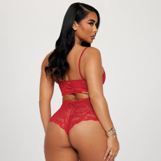 Sexy Lace Sling Vest Shorts Solid Suit GDSF-D25ST009