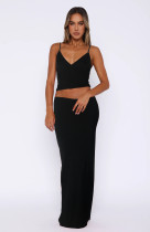 Sexy Print Sling Tops Two Piece Skirt Set GXYF-0465