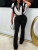 Contrast Color Patchwork Sport Jumpsuit AIL-318