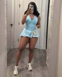 Solid Color Sleeveless Zipper Romper TR-1330