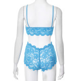Sexy Lace Sling Vest Shorts Solid Suit GDSF-D25ST009