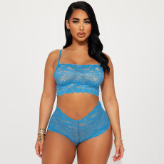 Sexy Lace Sling Vest Shorts Solid Suit GDSF-D25ST009