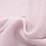 Plunge Bow Slightly Sheer Fishtail Dress  GDSF-Q25DS083