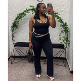 Sleeveless Soiid Color Yoga Sport Pants Suit ASL-6789