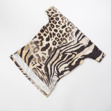 One Shoulder Print Skinny Two Piece Pants Set GDSF-K25ST025