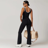 Sleeveless Soiid Color Yoga Sport Pants Suit ASL-6789