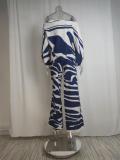 Plus Size Loose Bat Sleeve Top Wide Leg Pants Set GMAN-24130
