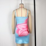 Sexy Print Sling Mini Dress GPBY-DR928