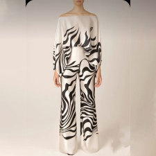 Plus Size Loose Bat Sleeve Top Wide Leg Pants Set GMAN-24130