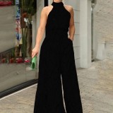 Plus Size Print Sleeveless Loose Jumpsuit GMAN-9120