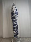 Plus Size Loose Bat Sleeve Top Wide Leg Pants Set GMAN-24130