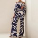 Plus Size Loose Bat Sleeve Top Wide Leg Pants Set GMAN-24130