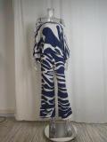 Plus Size Loose Bat Sleeve Top Wide Leg Pants Set GMAN-24130