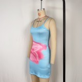 Sexy Print Sling Mini Dress GPBY-DR928